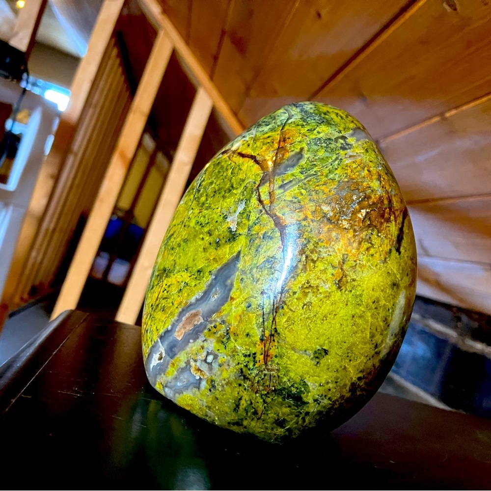 Green opal crystal